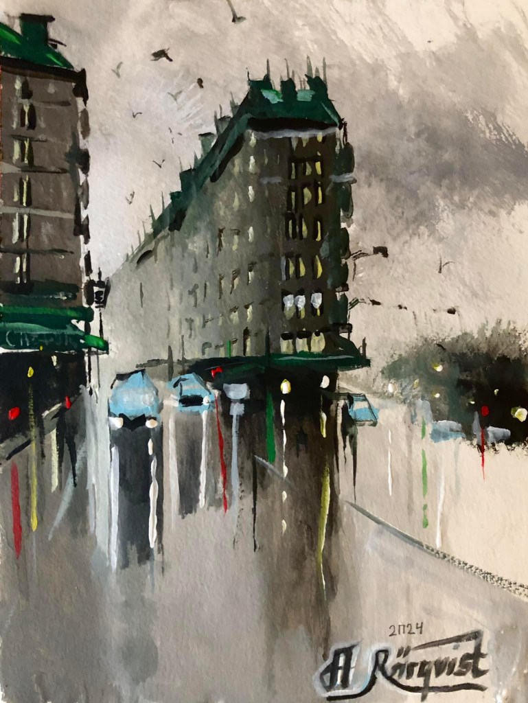 Svenska konstnärer Inspiration Cityscape Streetart Parismålare Frankrike Paris Konst Parismålare Konst Andreas Rörqvist 