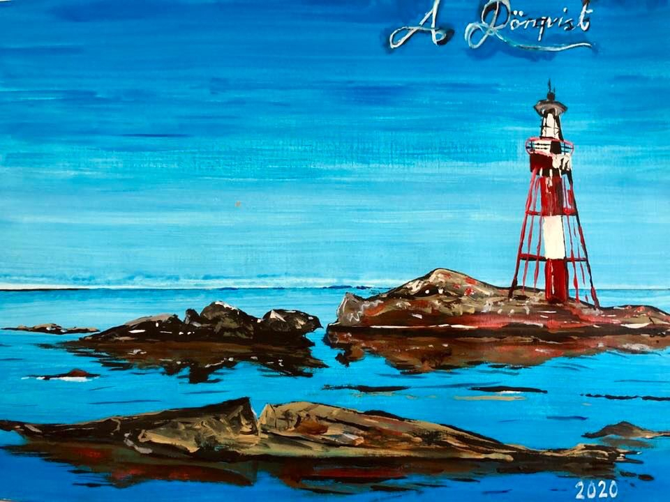 Skärgård Konstnär Konstnärer Andreas Rörqvist Måseskär Fyrar Västkusten Konst Bohuslän Skärgårdsmiljö Havsmotiv Konst