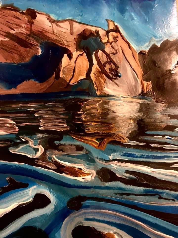 Landskapsmotiv Måla Hav Insjö Natur Vågor Levande Konstverk Konst Konstnär Andreas Douglas Rörqvist Ökenklimat Levande Vatten Inspiration 