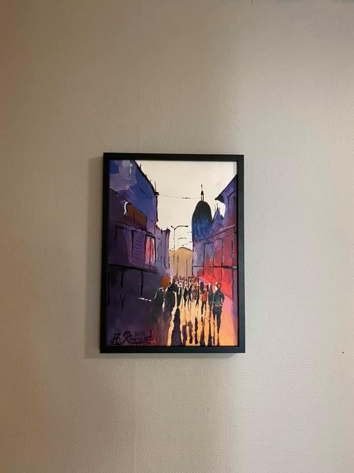 Cityscape Dublin Irland Tavlor Stadsmotiv Konst Konstnär Andreas Douglas Rörqvist Konstverk Städer Streetart