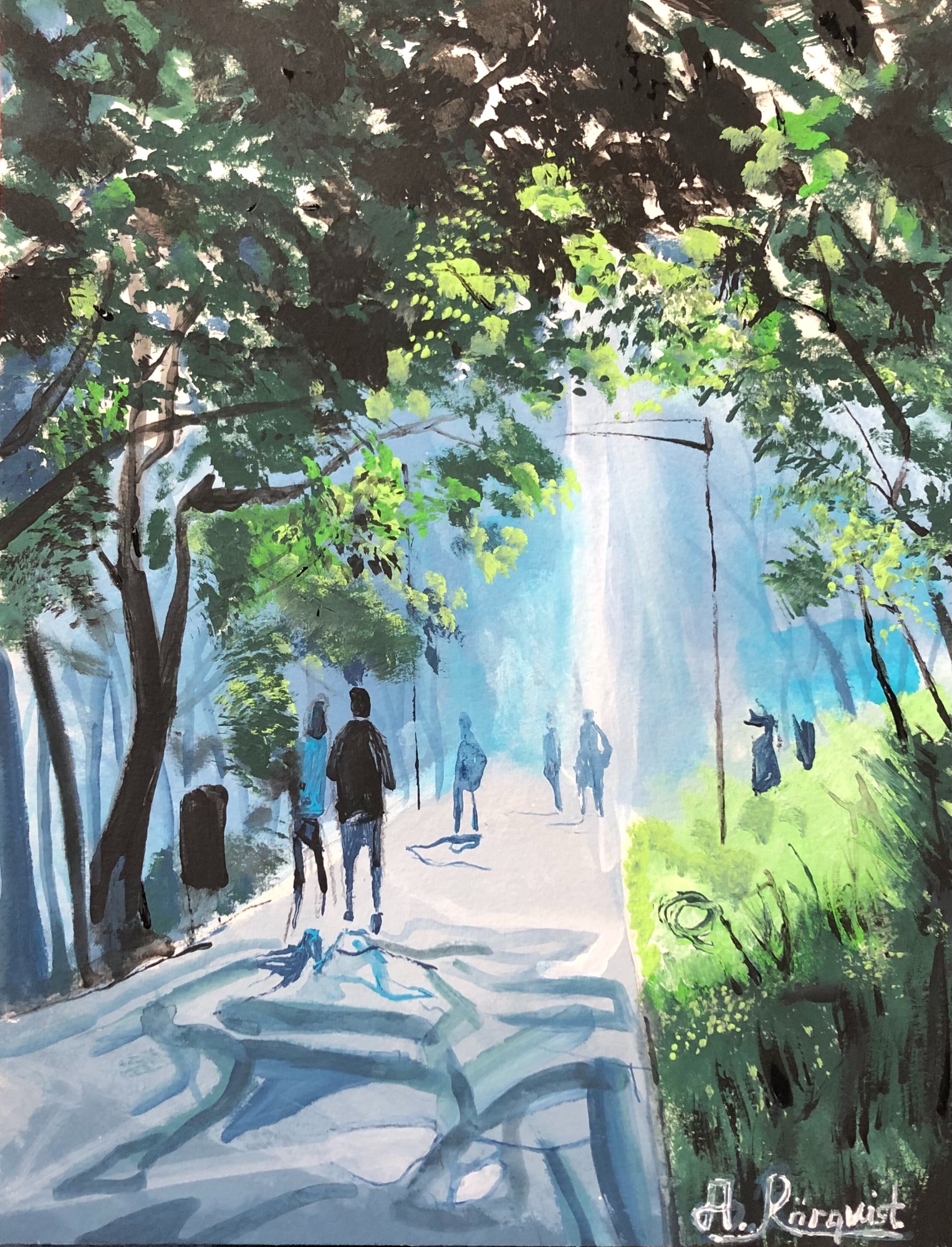 Andreas Rörqvist Parken Naturmotiv Landskap Konst