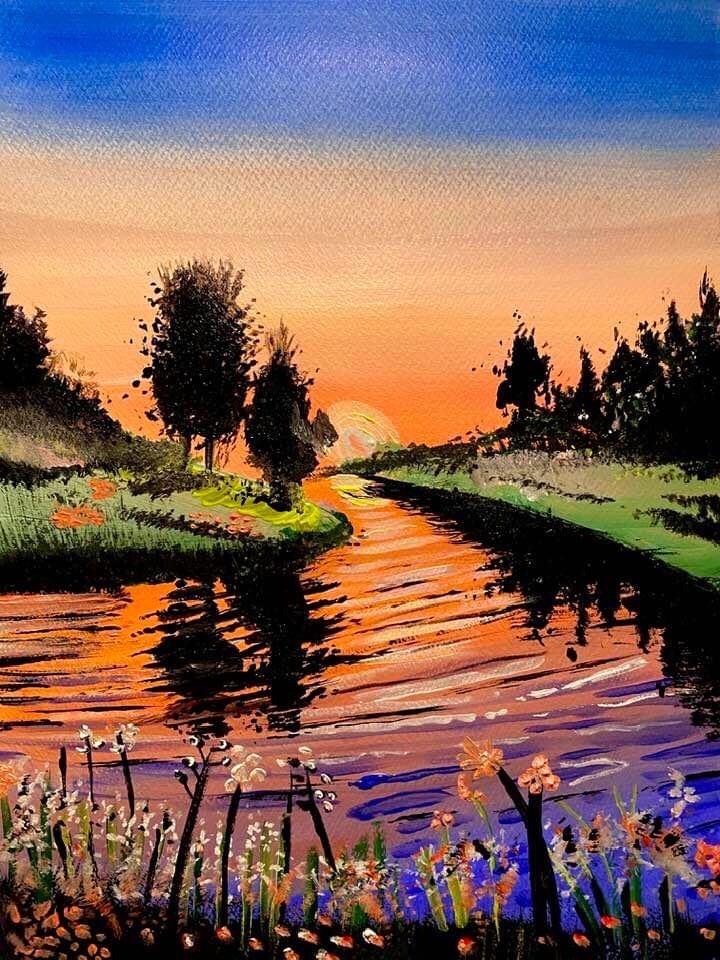 Konstnär Andreas Douglas Rörqvist Landskapsmålning Akrylfärg Konst Inspiration 