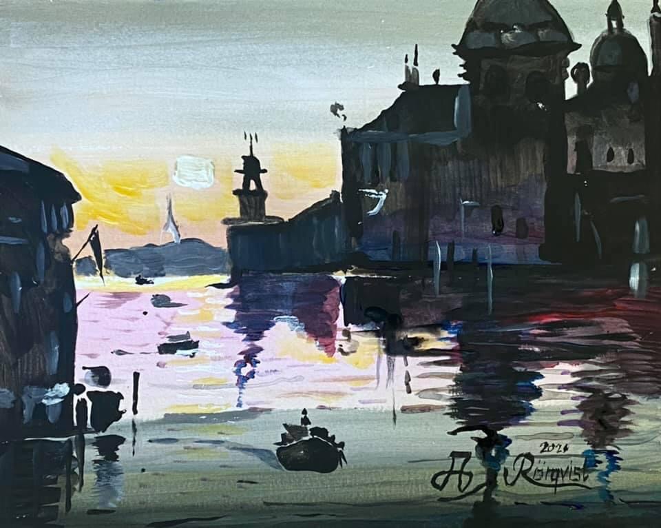 Konst Andreas Rörqvist Art Venice Canal Grande Cityscape Venedig Stadsmotiv Konstnärer 