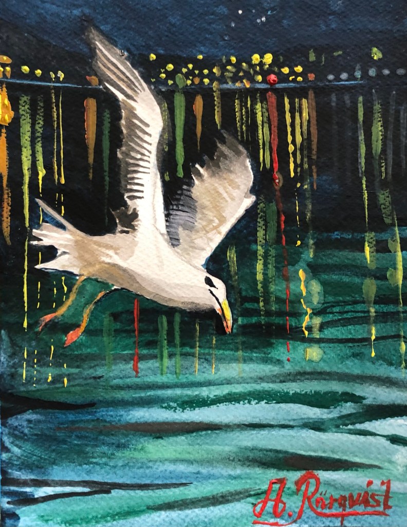 Landskapsmotiv Konst Andreas Rörqvist Målningar Fåglar Konstverk Konstnärer Skärgård Havsmiljö Oceanscape Måla djur 