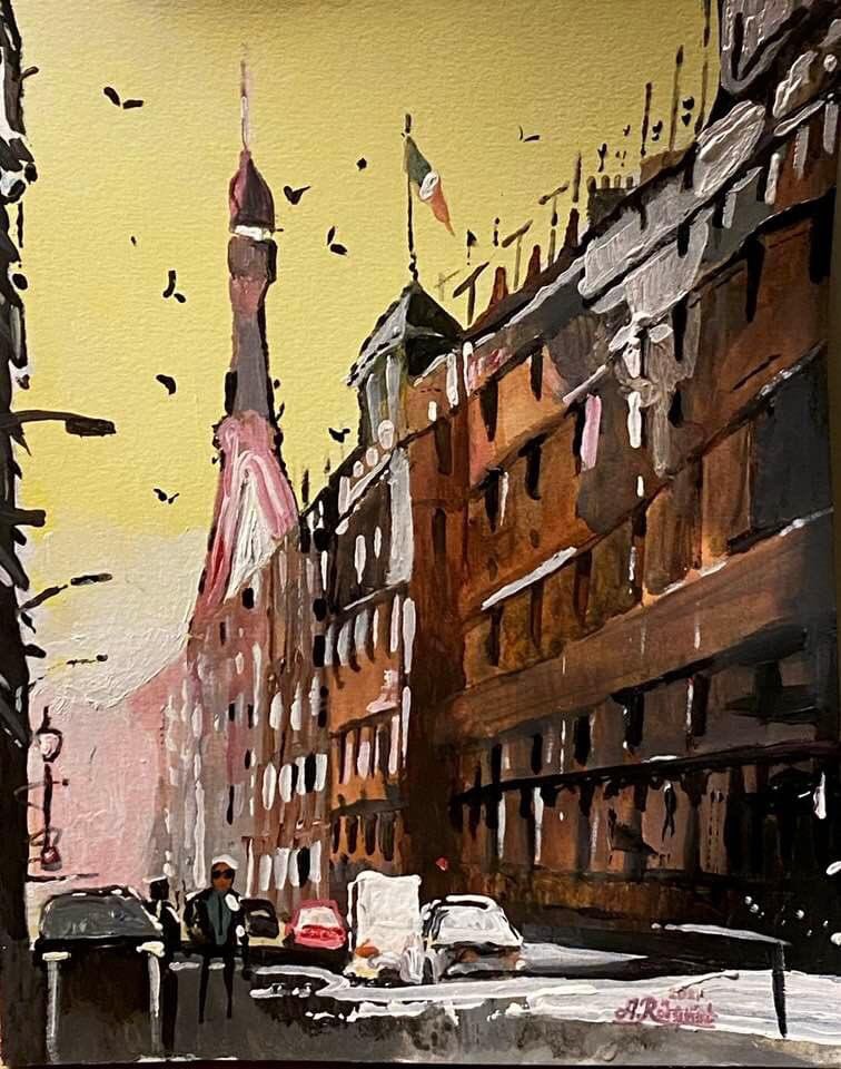 Konstnär Andreas Douglas Rörqvist Artist Sweden Bohuslän Näset Parismålare Näset Paris Akvarell Akrylfärg Sweden Konst Akrylfärg Göteborg Artist Parismålare