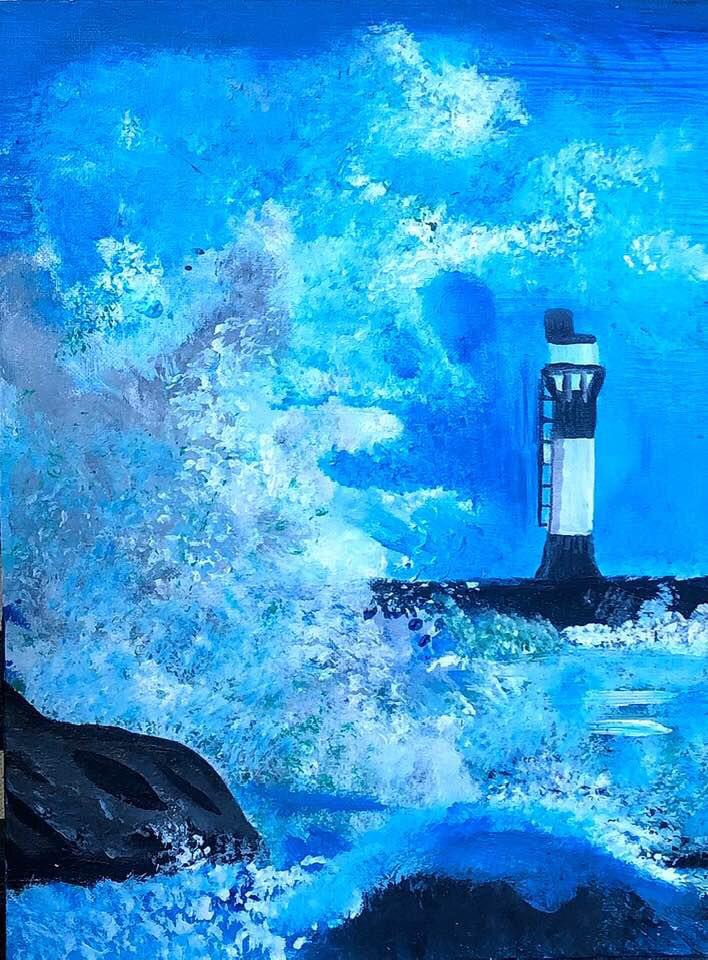 Tjurpannans naturreservat Grebbestad Bohuslän Västkusten Akryl Konst Andreas Rörqvist