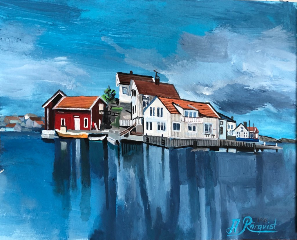 Skärgårdsmotiv Konst Skärgårdsmotiv Konstnär Andreas Rörqvist Gullholmen Bohuslän Västkusten Konst Skaftö Skärgård