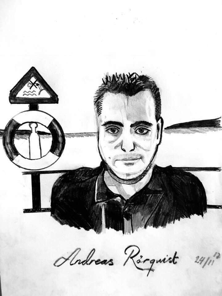 Porträtt Konstnär Andreas Douglas Rörqvist Rörvik Näset Göteborg Porträtter Konst Svartvit 