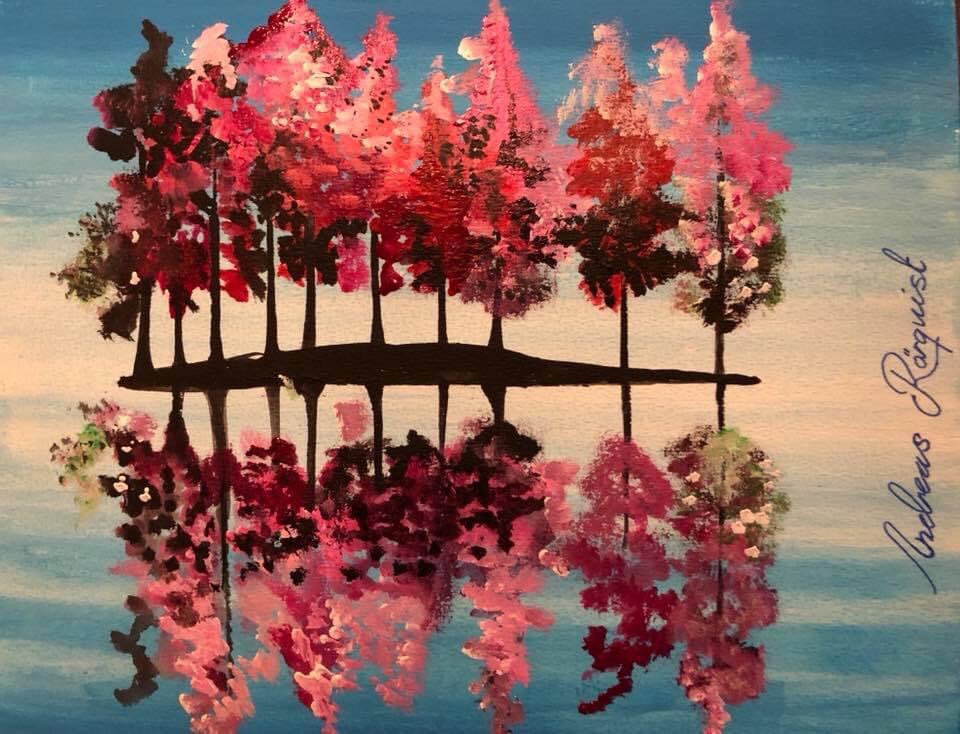 Konstnär Andreas Douglas Rörqvist Konst Buskerud Norge Landskap Skärgårdsmotiv Akvarellmålning 