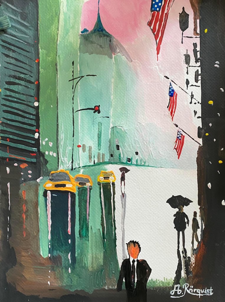 Konstnär Andreas Rörqvist New York USA Stadsmotiv Konst Svenska Konstnärer Cityscape Stadsmotiv Streetart Stadsmålningar Konst 