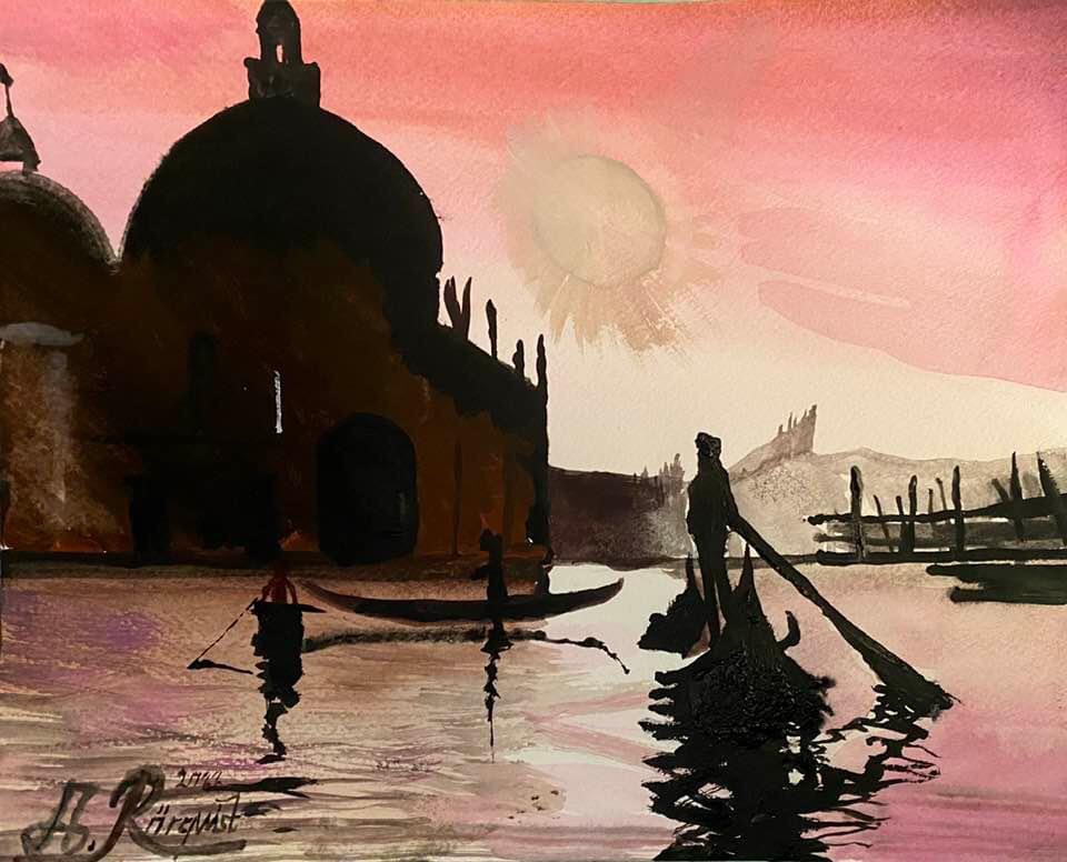 Venice Andreas Rörqvist Konst Art Cityscape Venedig Italien Stadsmotiv 