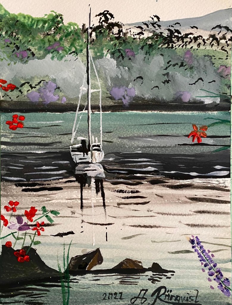 Konstnär Andreas Douglas Rörqvist Oceanlandscape Västkusten Skärgård Stiltje Artist Fjällbacka Bohuslän Konst Bohuslän 