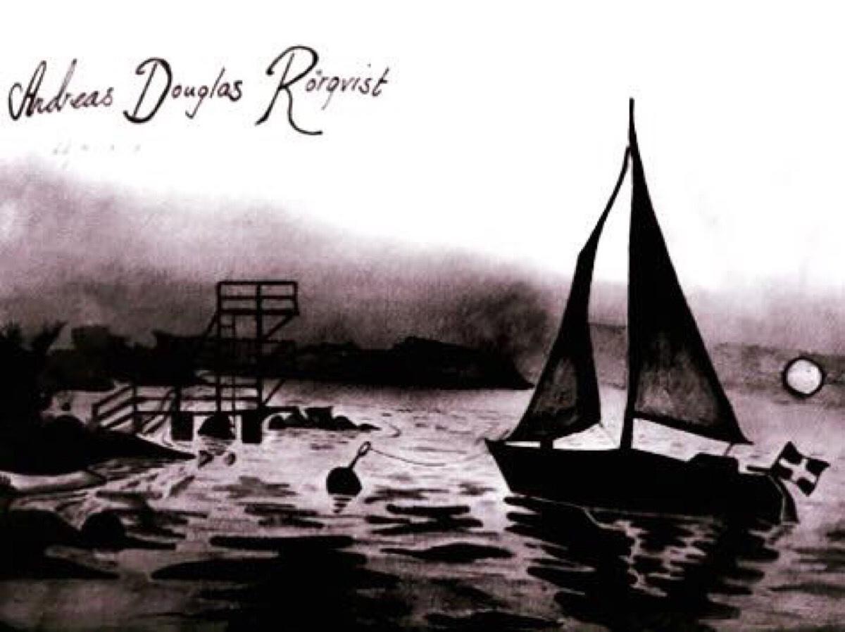 Black and White Blyerts Teckning Västkusten Näset Göteborg Bohuslän RMS Titanic Konstnär Andreas Rörqvist Svartvit Kol