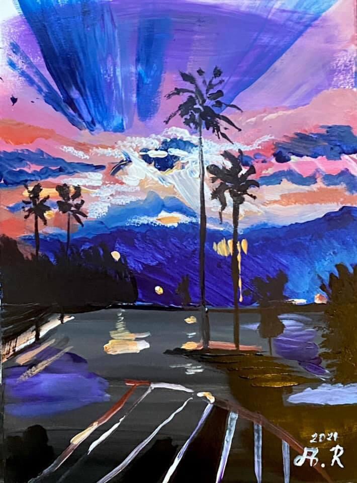 Florida, USA Art Konstnär Andreas Rörqvist Cityscapes Landskap Palmer Östkusten Konst
