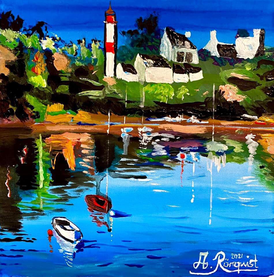 Bretagne Konstnär Andreas Rörqvist Landskap Naturmotiv Frankrike konst Landskapsmålning 