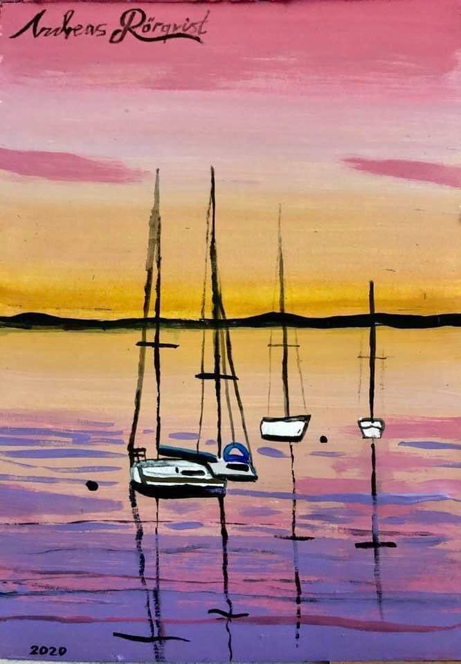 Konstnär Andreas Rörqvist Skärgård Frankrike Landskap Naturmotiv Konst Corsica