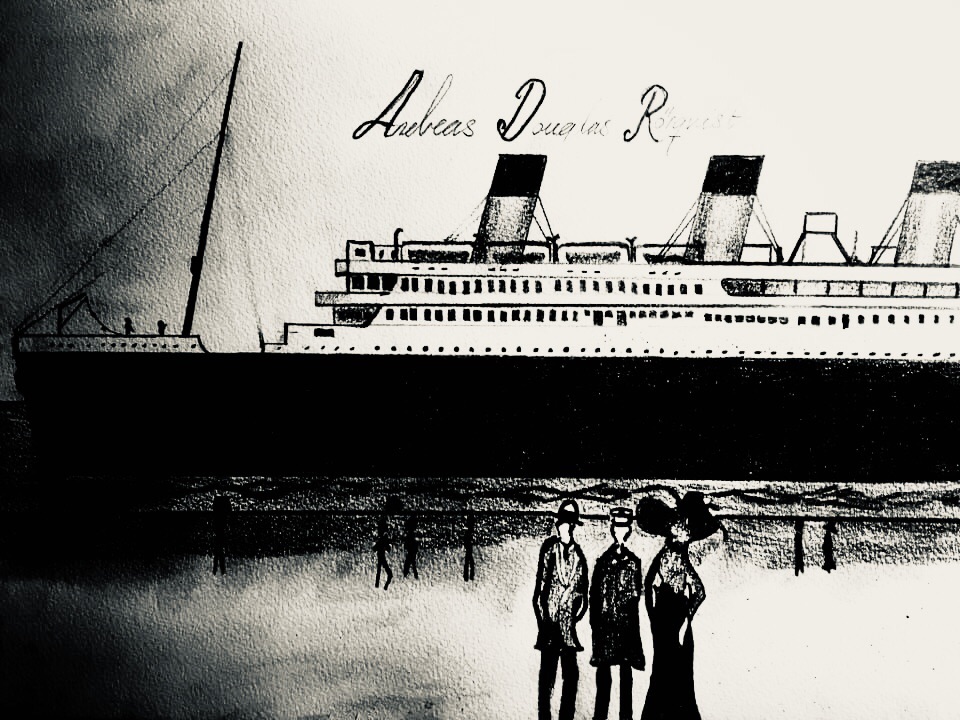 Titanic Andreas Rörqvist Sketch Andreas Rörqvist Skiss Blyerts Teckning Art RMS Portraits