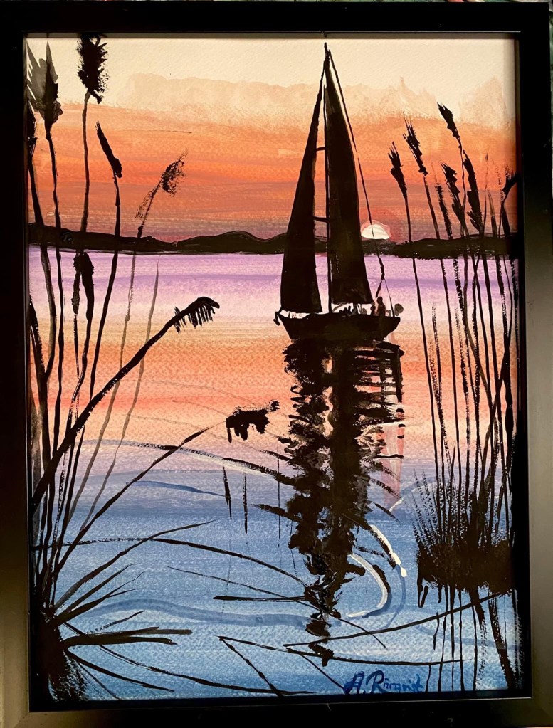 Konstnär Andreas Rörqvist Göteborg Oceanscape Segelbåt Vatten Skärgårdsmotiv Konst Art Konst Spegling