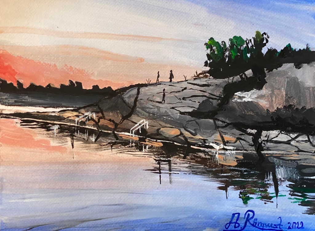 Näset, Göteborg Andreas Rörqvist Göteborg Göteborgs Skärgård Frölunda Konst Art Oceanscape Näset Ganlet Önnered Göteborgsmotiv Akryl 