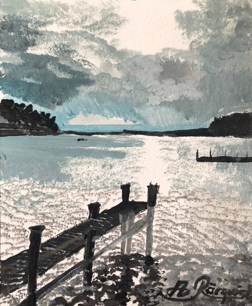 Andreas Rörqvist Västkusten Bohusläns kustlandskap Skärgårdsmotiv Havet Konst Art Oceanscape Grey Bohuskusten Skärgård Konst Norra Bohuslän Levande Konst Mästerverk 
