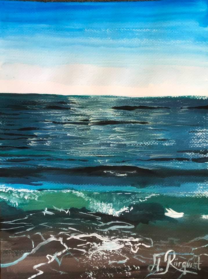 Konstnär Andreas Rörqvist Skärgård Stränder Badplatser Inspiration Konstverk Havet