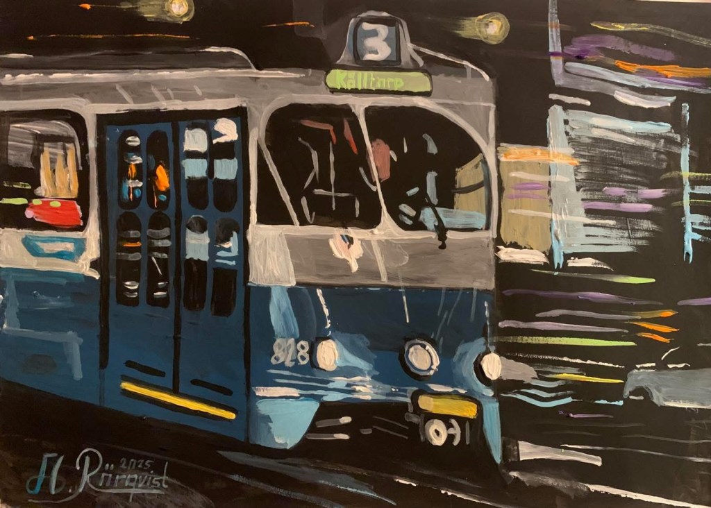 Konstnär Andreas Rörqvist Göteborgsmotiv Stadsmotiv Konst Spårvagn GBG Göteborg Cityscape Göteborgsmotiv GBG Spårvagnar 