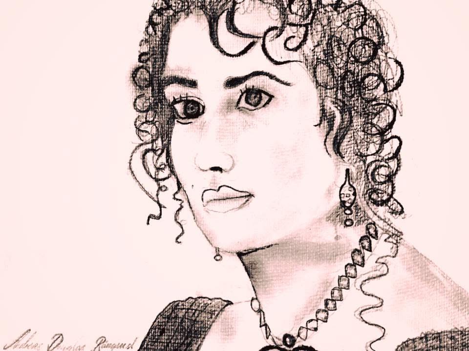 Titanic Skådespelare Kate Winslet Porträtt Konstnär Andreas Douglas Rörqvist Teckning Skiss Titanic