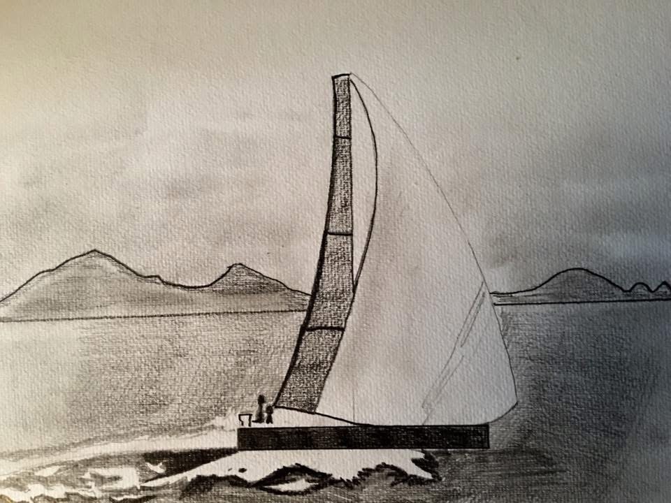 Konstnär Andreas Douglas Rörqvist Bohuslän Västkusten Segelbåtar Konst Landskap 