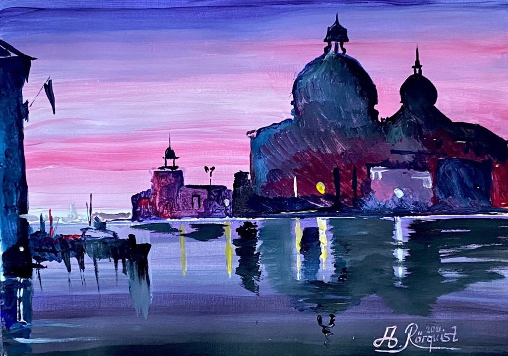 Venedig Turistort Canal Grande Italien Kända Platser Konstnärer Andreas Rörqvist 