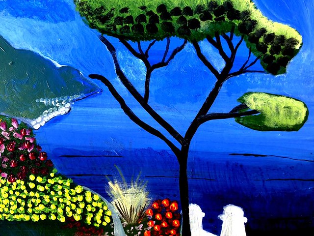 Ravello Italien Konst Andreas Rörqvist Solsemester Sommar Resor Landskap Akvarell Konstnär Landskap Akrylmålning 