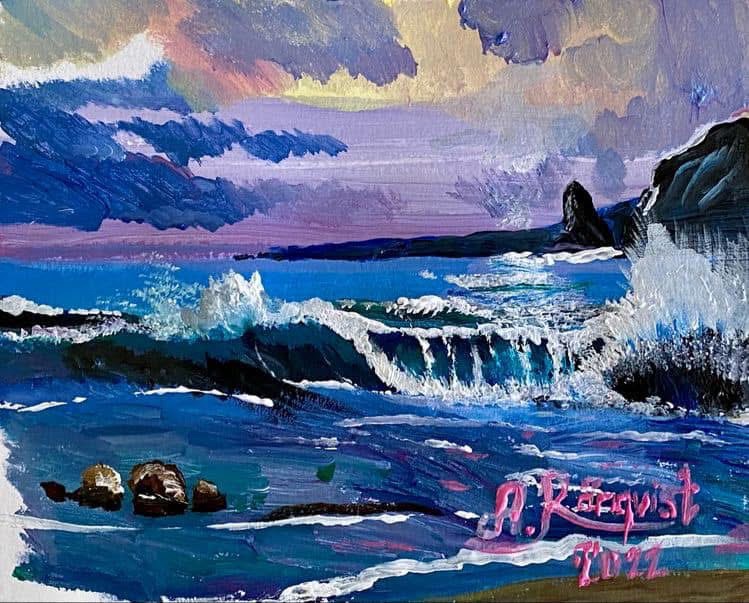 Skärgårdsmotiv Bohuslän Västkusten Skärgårdsmålningar Andreas Rörqvist Båtliv Svenska konstnärer Havsmålningar